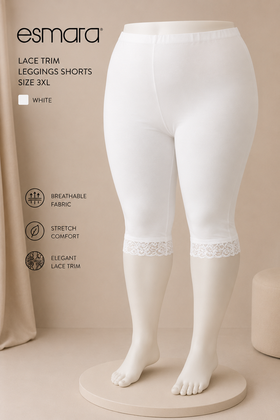 لگ نخی شلوارکی اسمارا پایین گیپور سایز M و 3XL