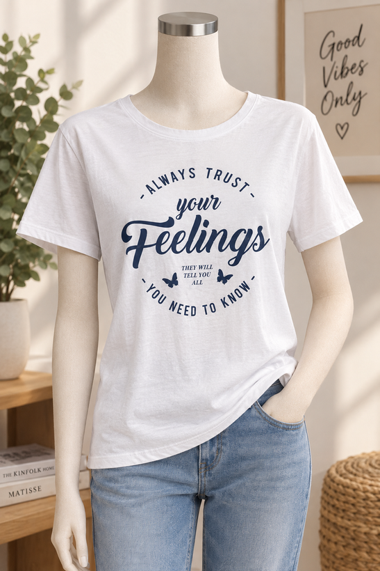 تیشرت زنانه House مدل Feelings تولید بنگلادش
